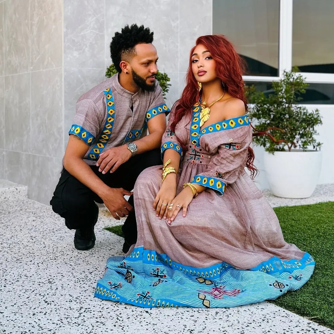 Habesha inspired fashion, Ethiopian custom made dress, Habesha modern Kemis, bridal dress, wedding outfit, Ethiopian embroidered gown, ceremony dress, Habesha festive dress, Ethiopian cultural gown, elegant attire, Habesha handmade , heritage dress, festive gown, Eritrean festive outfit, lace Kemis, designer dress, artisan clothing, festive gown, premium , traditional cotton attire, embroidered gown, handmade clothing, festive clothing, Eritrean embroidered dress, Habesha new year outfit,