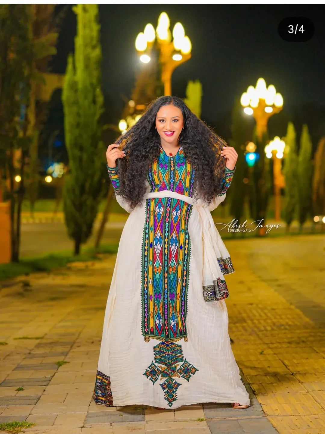 Plus Size Axum Habesha Kemis | Modern Ethiopian Traditional Dress