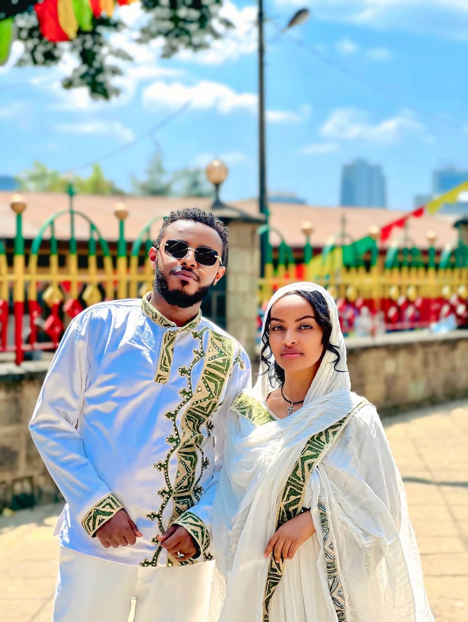 Luxury Ethiopian Habesha Couple Outfit | New Modern Matching Set