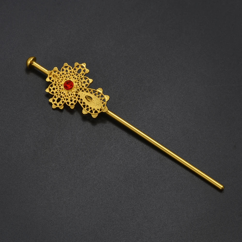 Ethiopian Hairpin Jewelry | Habesha Eritrean Wedding Head Accessory