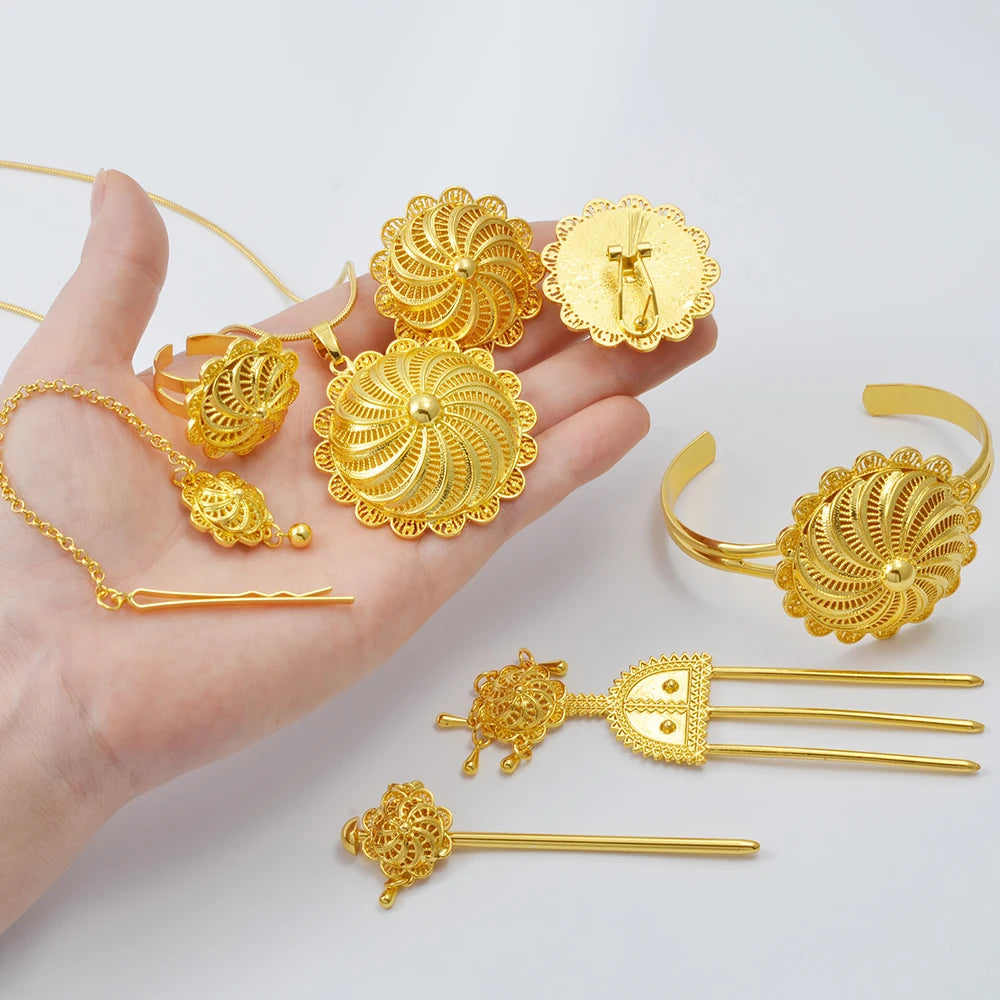 Ethiopian Habesha Bridal Jewelry Set | Elegant Wedding Accessories