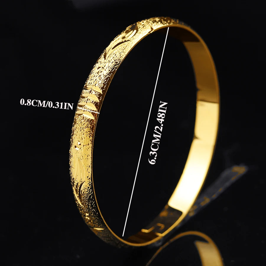 Golden 6-Piece Ethiopian Bracelets Set | Girls & Women Fashion Jewelry Gift