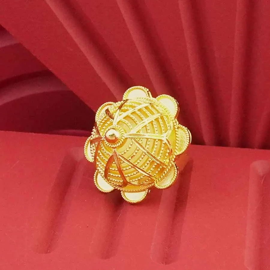 24K Gold-Plated Ethiopian Jewelry Set | Habesha Wedding Flower Design