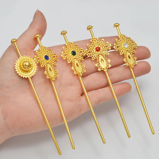 Ethiopian Hairpin Jewelry | Habesha Eritrean Wedding Head Accessory