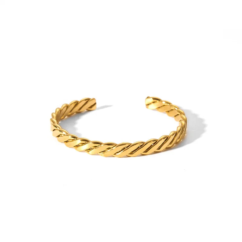 Waterproof Cubic Zirconia Bangles | Luxury Stainless Steel Bracelets