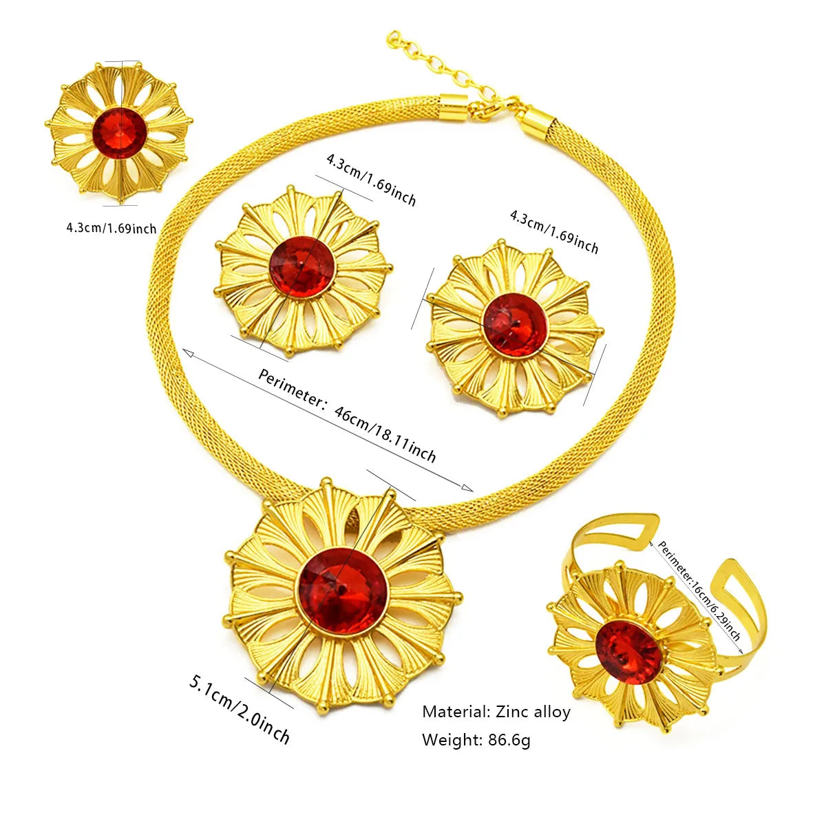 Luxury Habesha Jewelry Set | 24K Gold Plated Ethiopian Bridal Gift