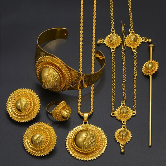 Complete Eritrean & Ethiopian Jewelry Set | Exquisite Six - Piece Jewelry Set - EthGebya