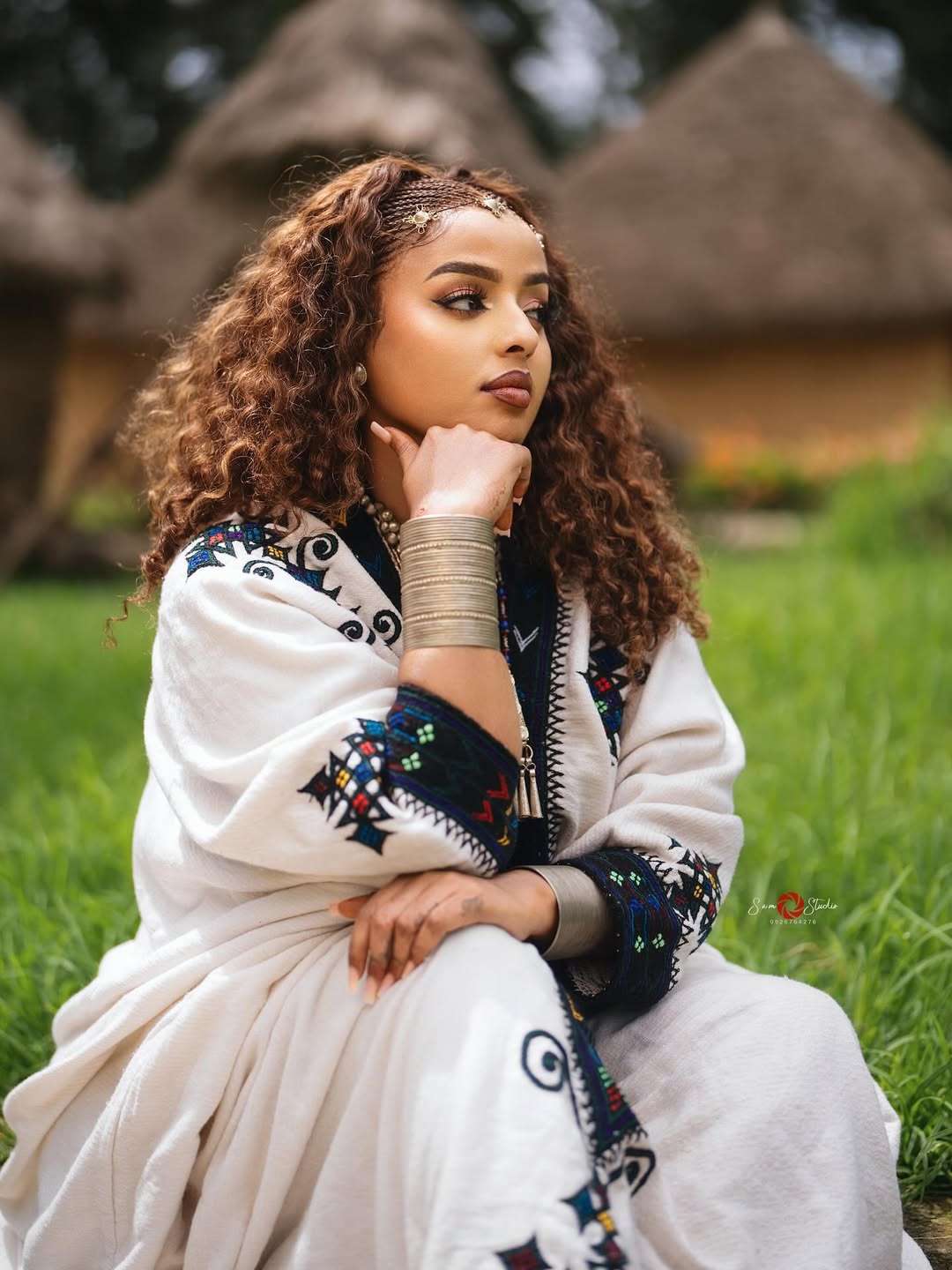 Gondar Habesha Kemis | Elegant Ethiopian Dress with Beautiful Tibeb