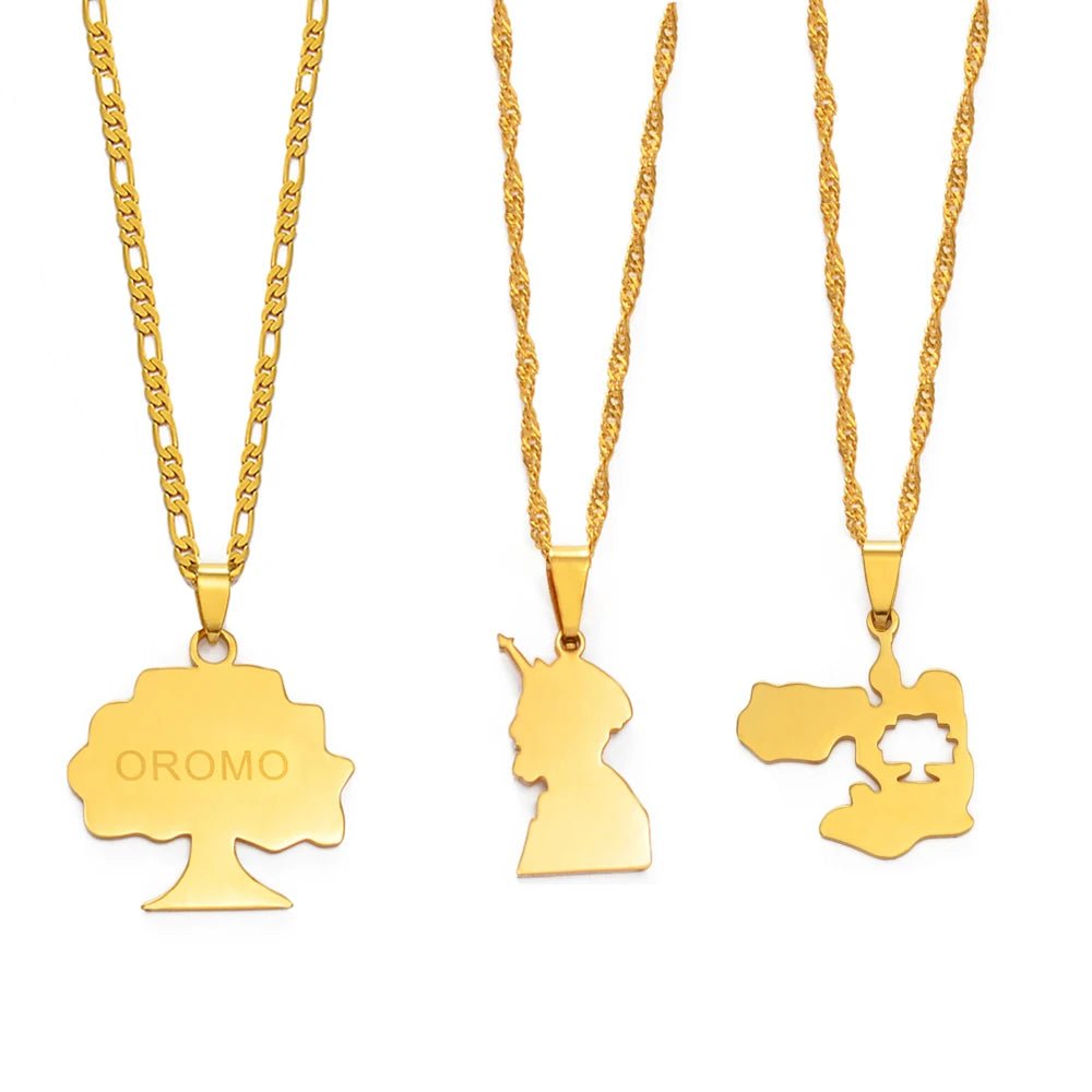 Ethiopia Oromia Pendant & Necklace | Oromo Jewelry for Men & Women - EthGebya