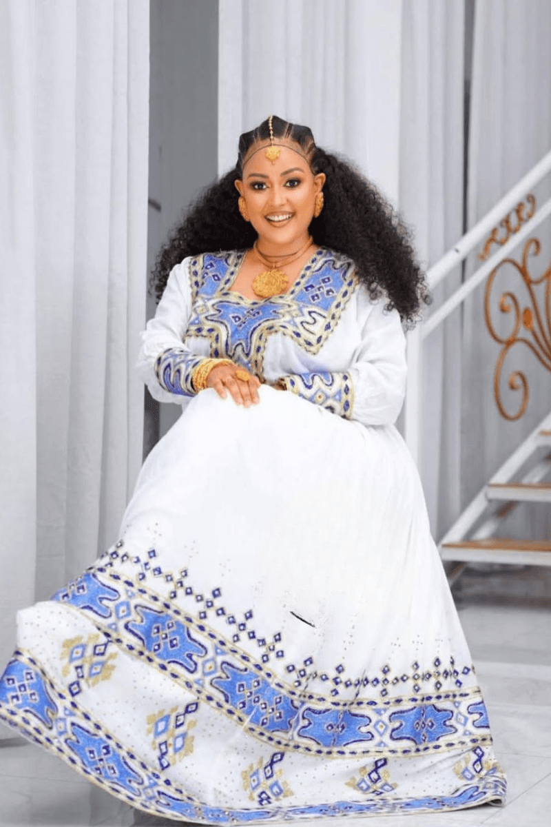 Ethiopian Cultural DressZuria Kemis Tilf Habesha Dress - EthGebya
