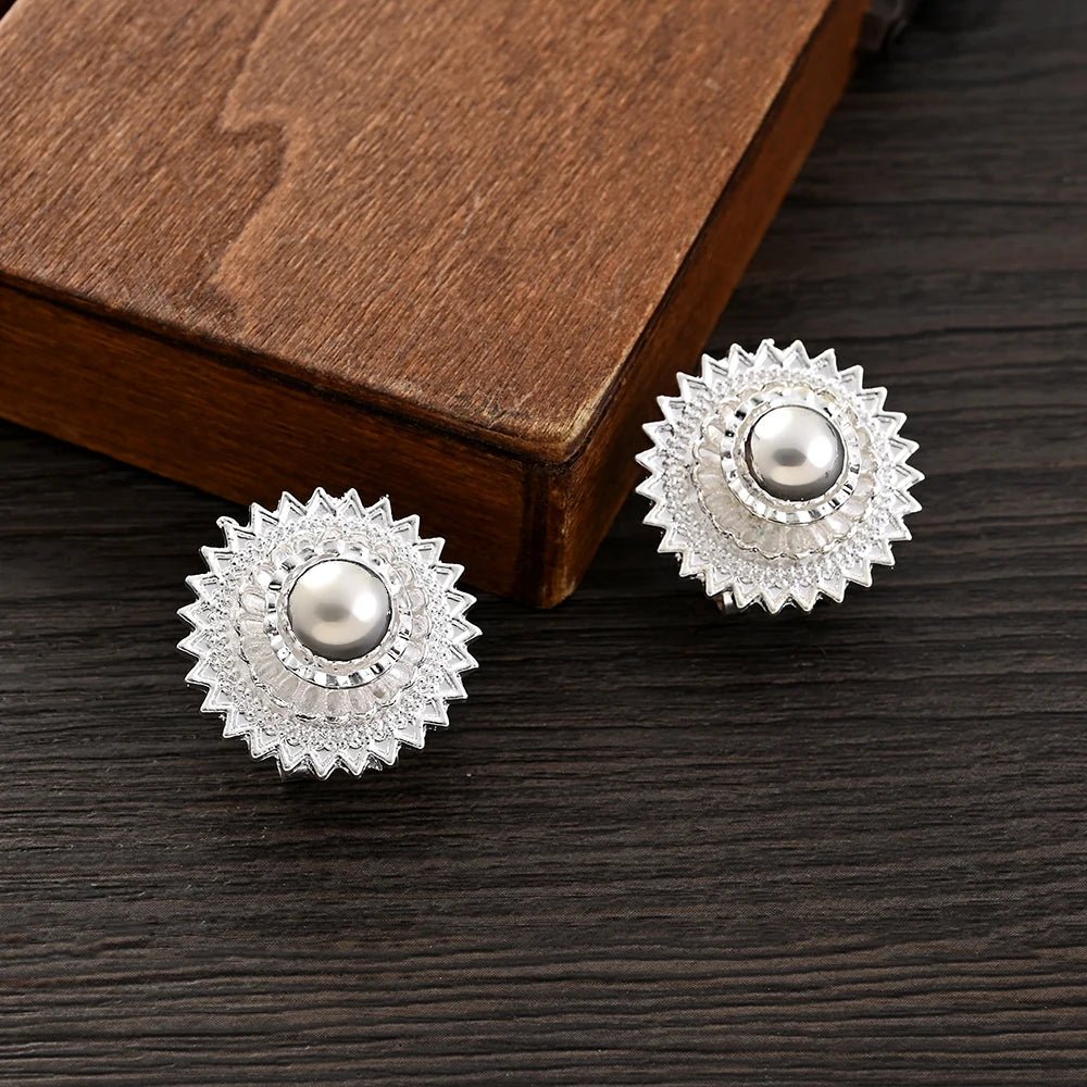 Ethiopian Silver Jewelry Set | Necklace, Earrings & Ring for Women - EthGebya