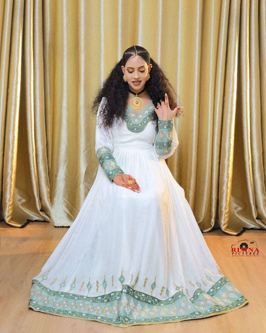 Cultural Habesha Kemis for Women, Eritrean & Ethiopian Traditional Dress, Handwoven Custom Made Fashion