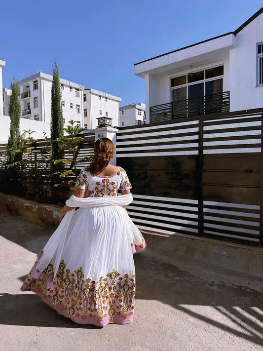 Cultural Habesha Kemis for Women, Tilet Eritrean & Ethiopian Traditional Dress