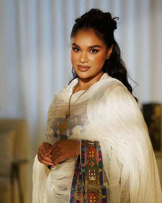 Modern Habesha Kemis | Chic Ethiopian Dress for Women - EthGebya