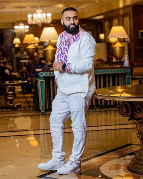 Regal Habesha Men’s Shirt | Traditional Ethiopian Embroidered Shirt - EthGebya