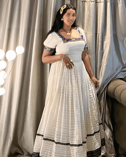 Zuria Menen Kemis Tilf Habesha Dress - EthGebya