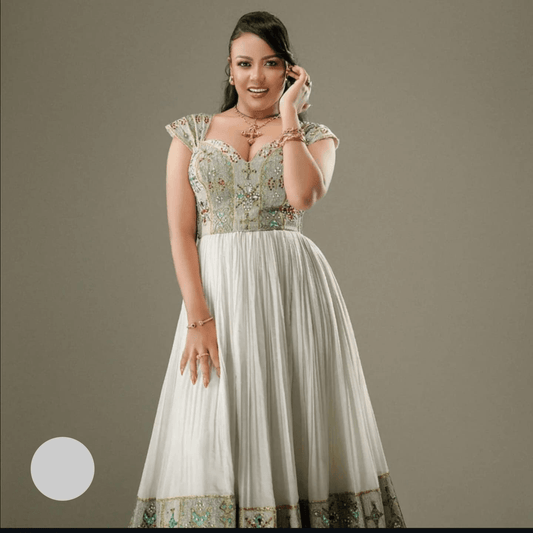 Zuria Menen Kemis Tilf Habesha Dress - EthGebya