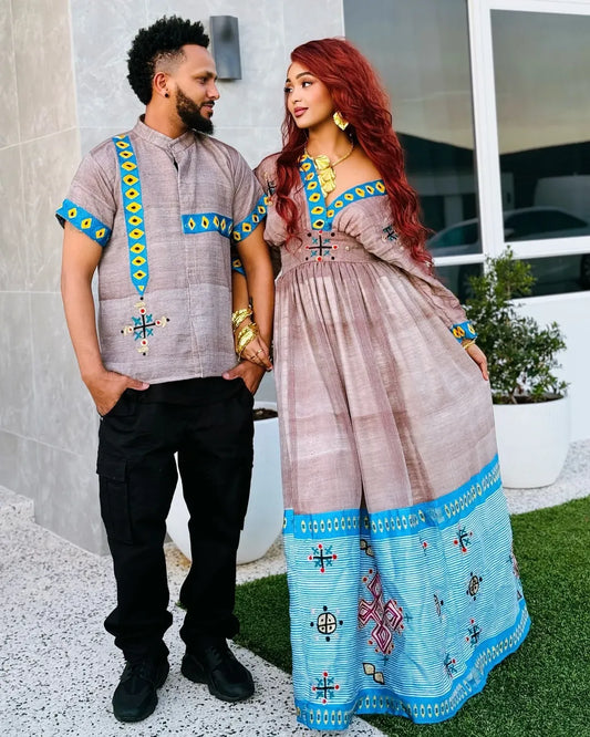 Habesha inspired fashion, Ethiopian custom made dress, Habesha modern Kemis, bridal dress, wedding outfit, Ethiopian embroidered gown, ceremony dress, Habesha festive dress, Ethiopian cultural gown, elegant attire, Habesha handmade , heritage dress, festive gown, Eritrean festive outfit, lace Kemis, designer dress, artisan clothing, festive gown, premium , traditional cotton attire, embroidered gown, handmade clothing, festive clothing, Eritrean embroidered dress, Habesha new year outfit,