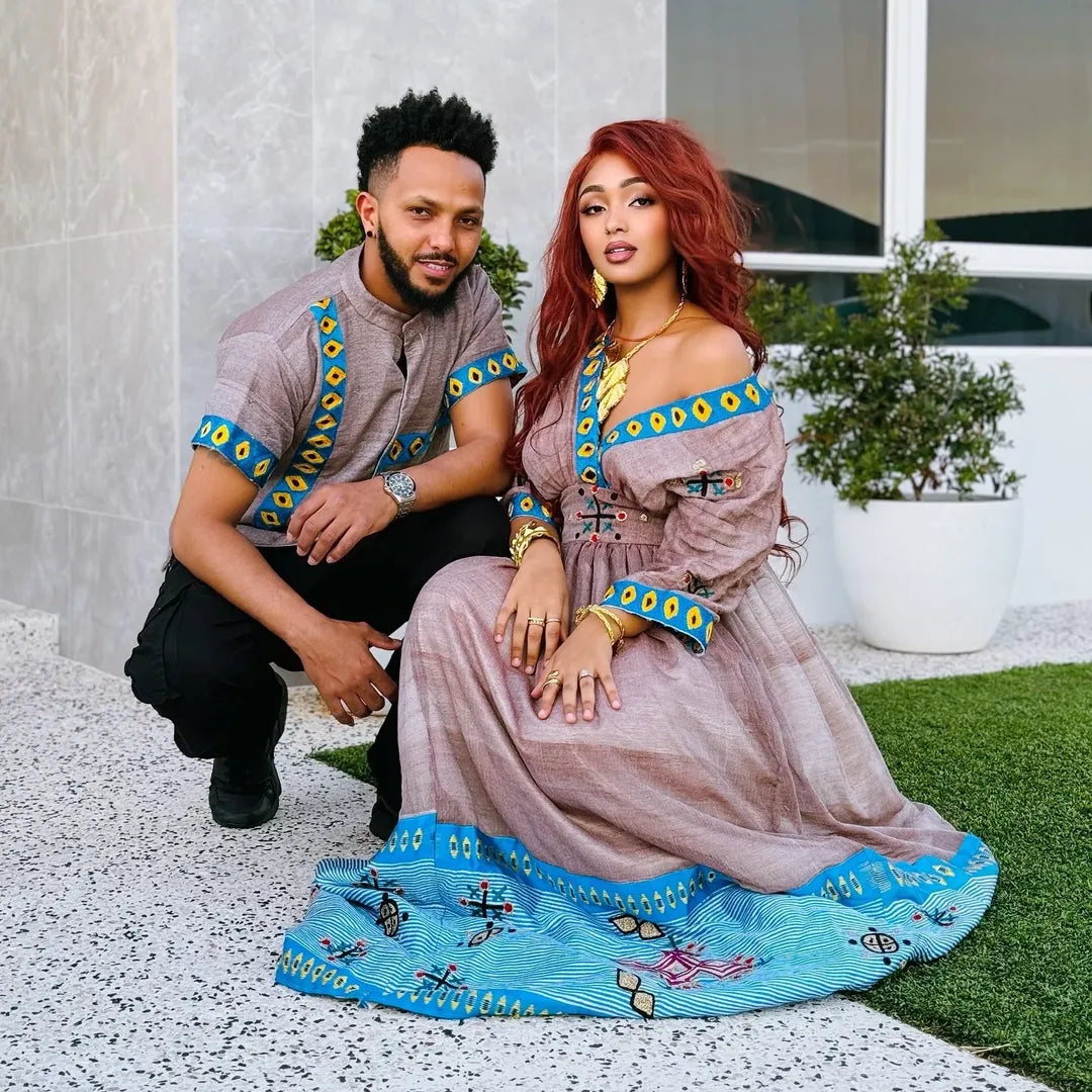 Habesha inspired fashion, Ethiopian custom made dress, Habesha modern Kemis, bridal dress, wedding outfit, Ethiopian embroidered gown, ceremony dress, Habesha festive dress, Ethiopian cultural gown, elegant attire, Habesha handmade , heritage dress, festive gown, Eritrean festive outfit, lace Kemis, designer dress, artisan clothing, festive gown, premium , traditional cotton attire, embroidered gown, handmade clothing, festive clothing, Eritrean embroidered dress, Habesha new year outfit,