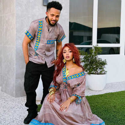 Habesha inspired fashion, Ethiopian custom made dress, Habesha modern Kemis, bridal dress, wedding outfit, Ethiopian embroidered gown, ceremony dress, Habesha festive dress, Ethiopian cultural gown, elegant attire, Habesha handmade , heritage dress, festive gown, Eritrean festive outfit, lace Kemis, designer dress, artisan clothing, festive gown, premium , traditional cotton attire, embroidered gown, handmade clothing, festive clothing, Eritrean embroidered dress, Habesha new year outfit,