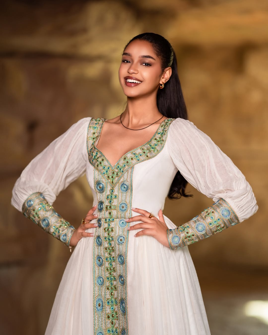 Light Green Zuria Habesha Kemis  Modern Ethiopian Traditional Dress ethgebya gebeya