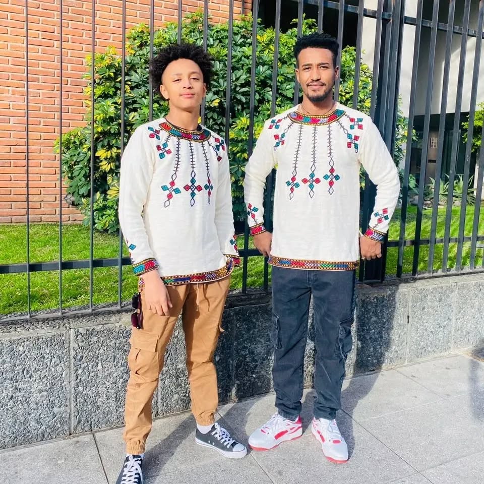 Simple Habesha Men’s Shirt | New Modern Ethiopian Traditional Wear