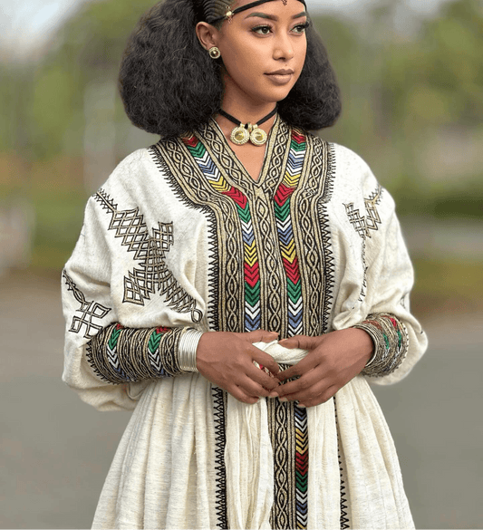 Gonder Habesha Kemis - የጎንደር ፈትል ቀሚስ - EthGebya