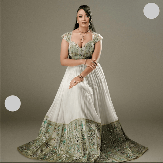 Zuria Menen Kemis Tilf Habesha Dress - EthGebya
