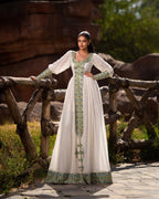 Light Green Zuria Habesha Kemis  Modern Ethiopian Traditional Dress ethgebya gebeya