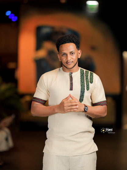 New Habesha Men’s Shirt | Best Design Modern Ethiopian Wear