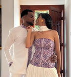 Purple Habesha Couple Set New Modern Ethiopian Matching Outfits ethgebya gebeya