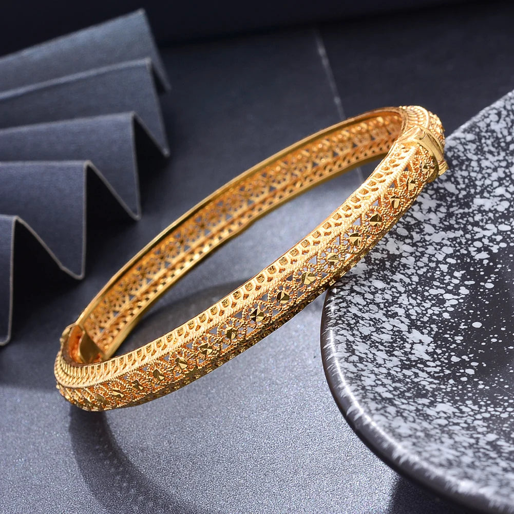 Ethiopian Gold Color Bangles | Women’s Wedding & Ethnic Jewelry Gifts