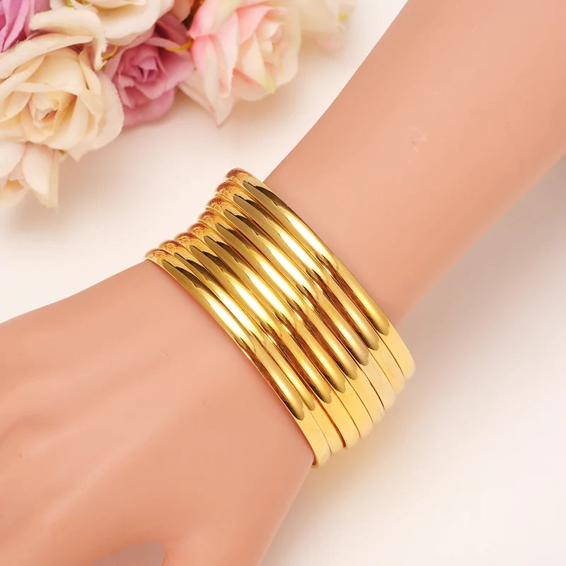 Gold Color Ethiopian Bridal Bracelet | Habesha Wedding Jewelry