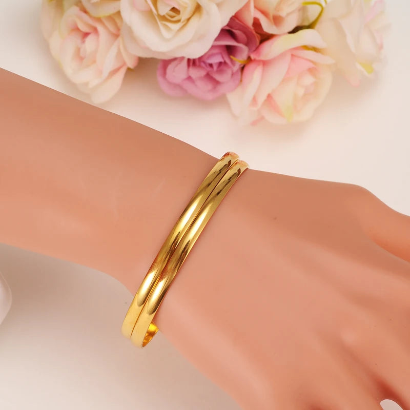 Gold Color Ethiopian Bridal Bracelet | Habesha Wedding Jewelry