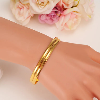 Gold Color Ethiopian Bridal Bracelet | Habesha Wedding Jewelry