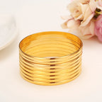 Gold Color Ethiopian Bridal Bracelet | Habesha Wedding Jewelry