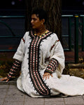 Habesha Kemis Dress for Women: Relaxed Ethiopian & Eritrean Cultural Attire, Handwoven Everyday Traditional Wear