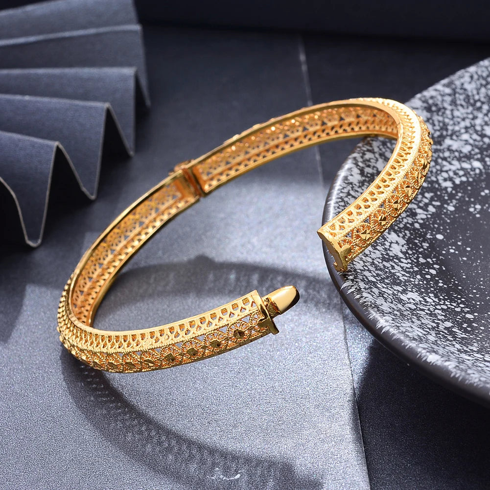 Ethiopian Gold Color Bangles | Women’s Wedding & Ethnic Jewelry Gifts