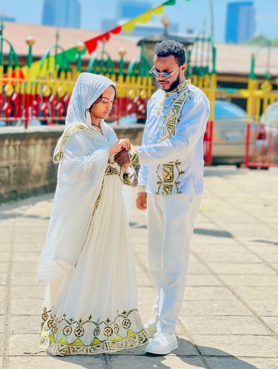 Luxury Ethiopian Habesha Couple Outfit | New Modern Matching Set