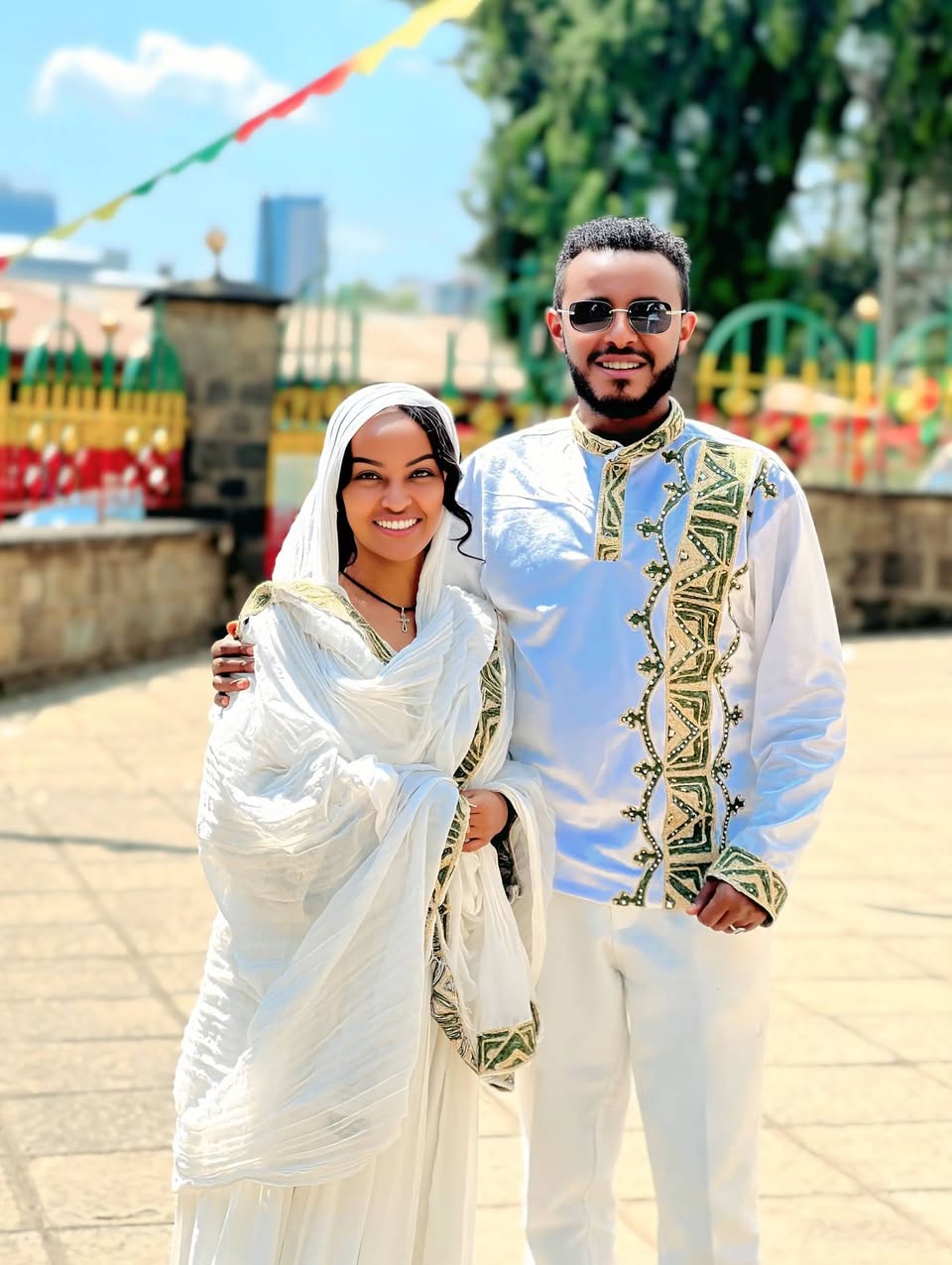 Luxury Ethiopian Habesha Couple Outfit | New Modern Matching Set