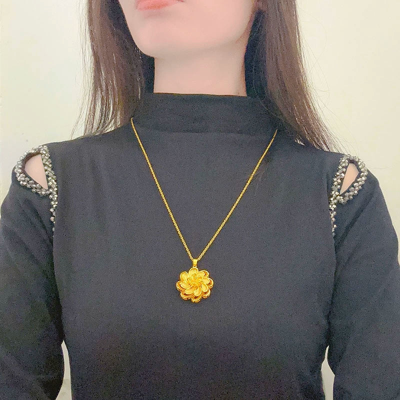 Gold Compass Necklace | Women’s Luxury Pendant & Sweater Chain