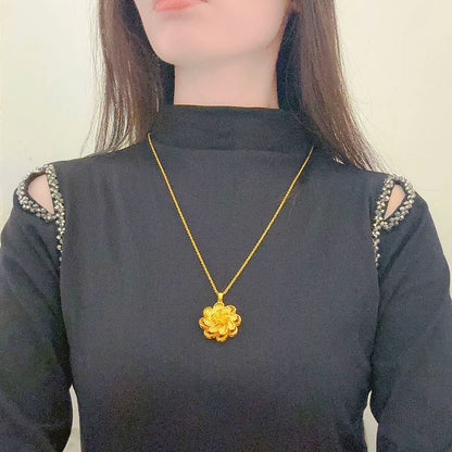 Gold Compass Necklace | Women’s Luxury Pendant & Sweater Chain