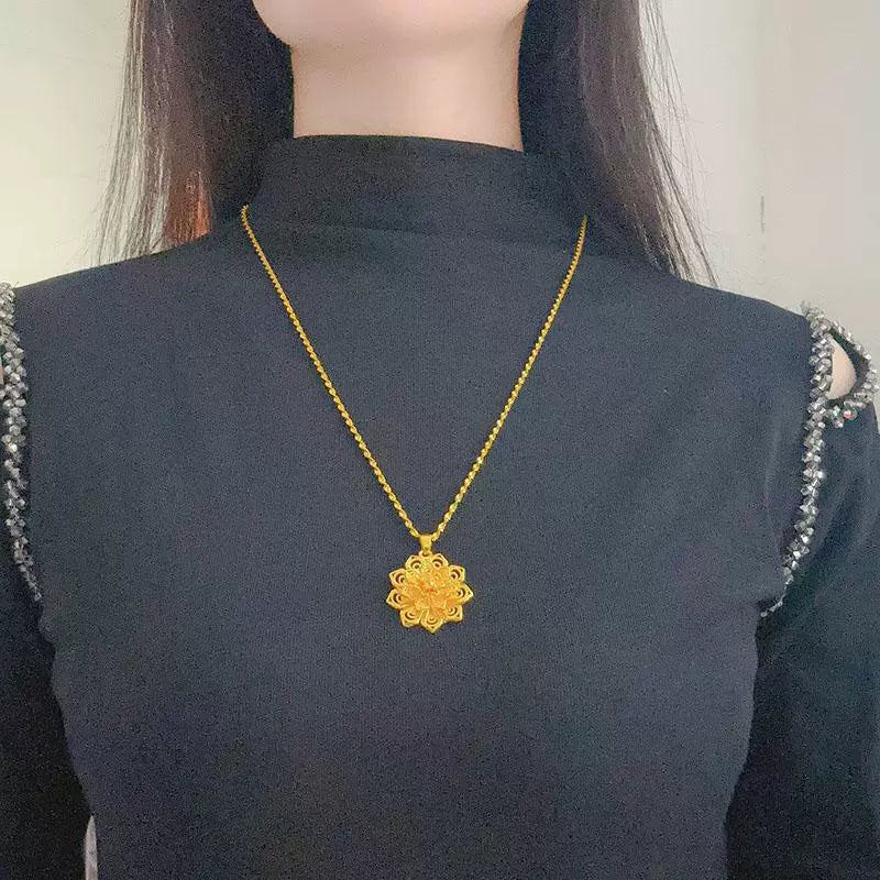 Gold Compass Necklace | Women’s Luxury Pendant & Sweater Chain