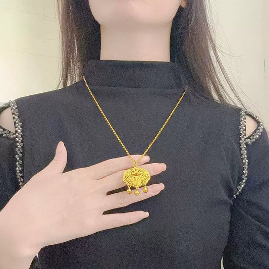 Gold Compass Necklace | Women’s Luxury Pendant & Sweater Chain