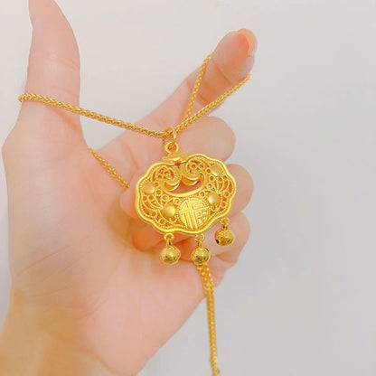 Gold Compass Necklace | Women’s Luxury Pendant & Sweater Chain