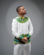 Green & Gold Habesha Couple Outfit New Matching Ethiopian Attire ethgebya gebeya