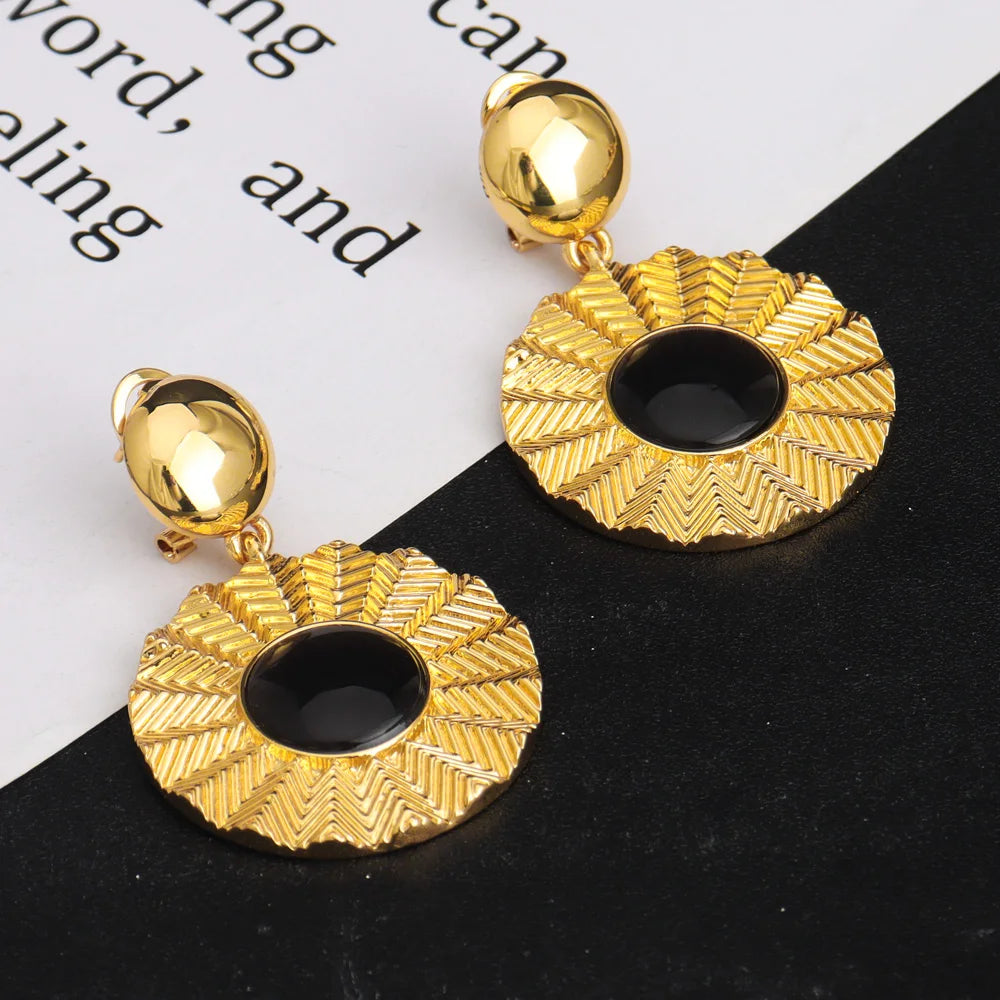 High-Quality Gold Ethiopian Jewelry Set for Girls | Earrings & Necklace