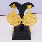 Ethiopian Women’s Wedding Earrings | 24K Gold Bridal Jewelry