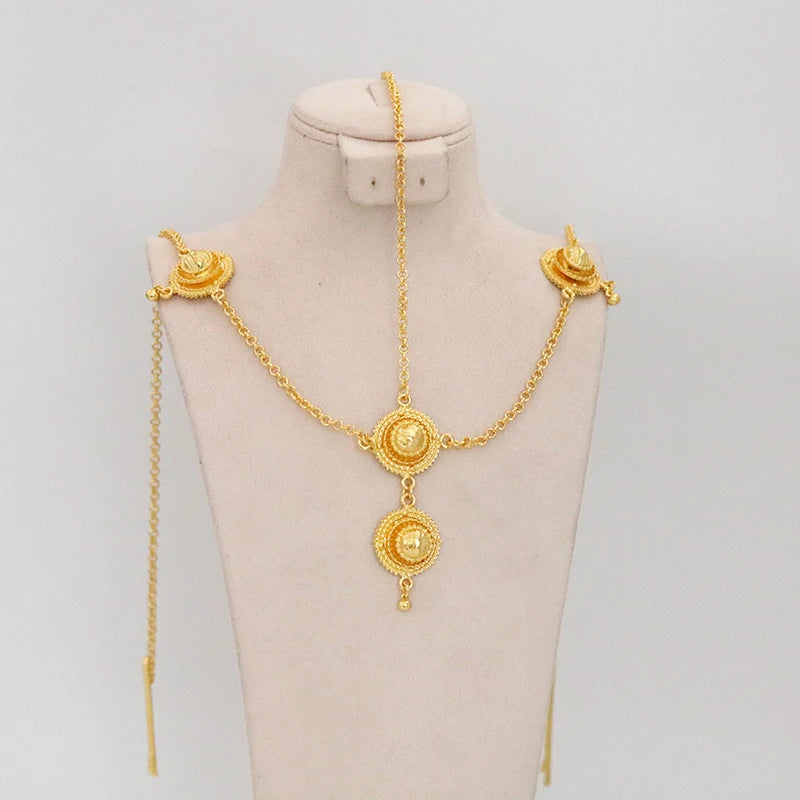 Ethiopian Women’s Jewelry Set | Bridal Hairpins, Earrings & Bracelets