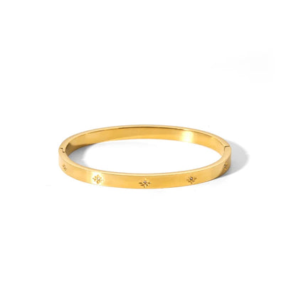 Waterproof Cubic Zirconia Bangles | Luxury Stainless Steel Bracelets